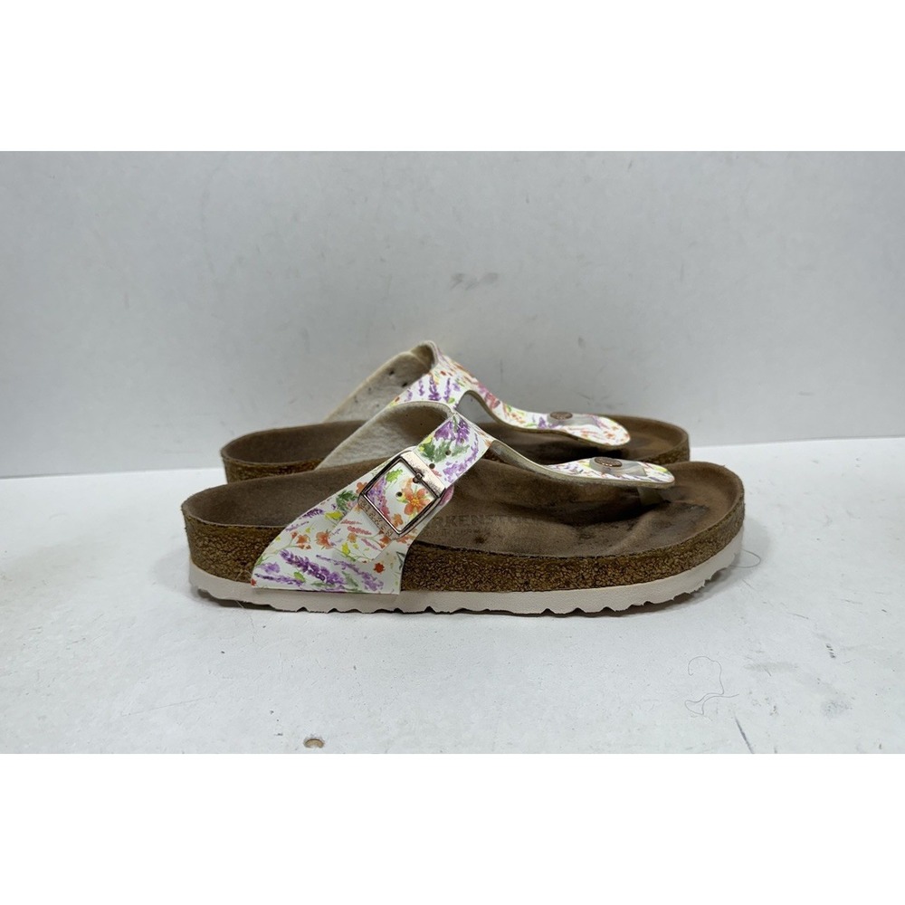 Birkenstock Gizeh Vegan Womens Size 6 / 37 Floral Watercolor Sandals Thong